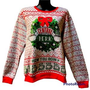 Christmas Sweater Friends TV Show. Central Perk How ya Doin? Wreath Size Large